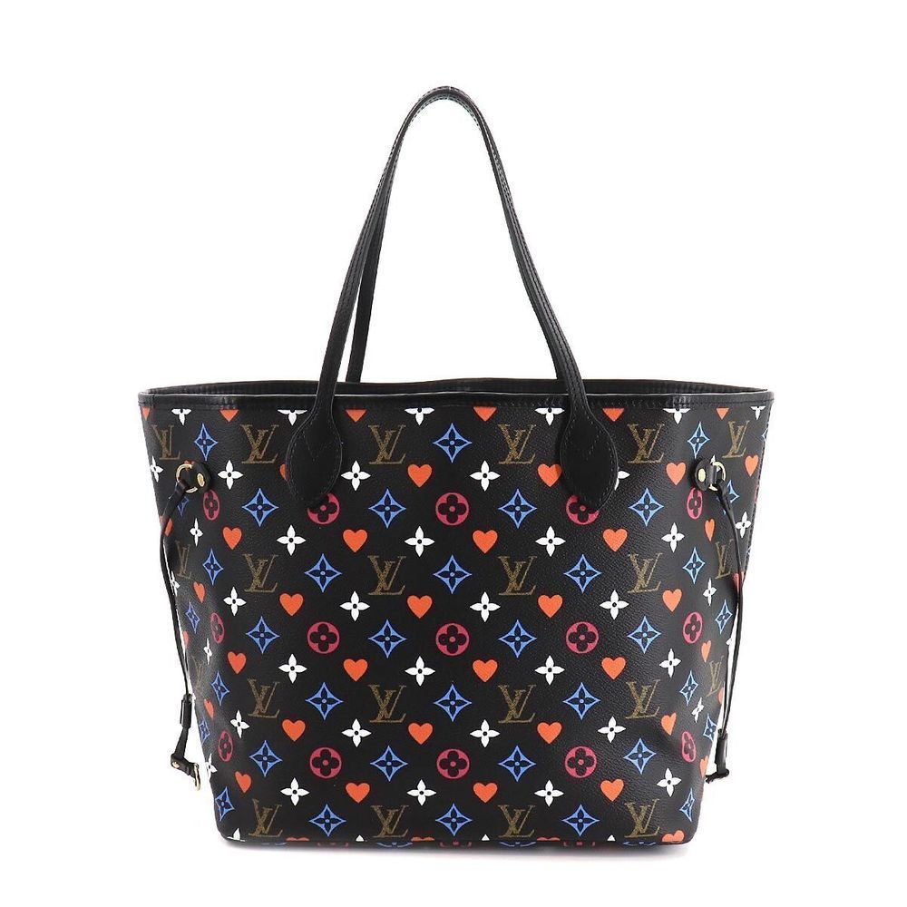 Louis Vuitton Neverfull MM Game On Tote Bag Black